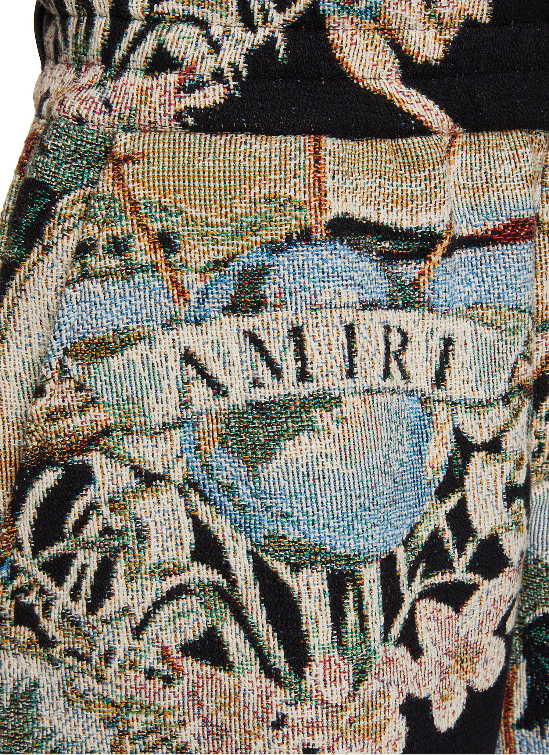 -----------AMIRI ---- ------------ ----Cherub Palm Tree Tapestry Cotton Shorts --