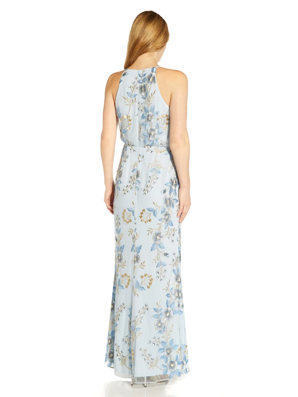 ADRIANNA PAPELL Embroidered blouson gown -                         -                     -                