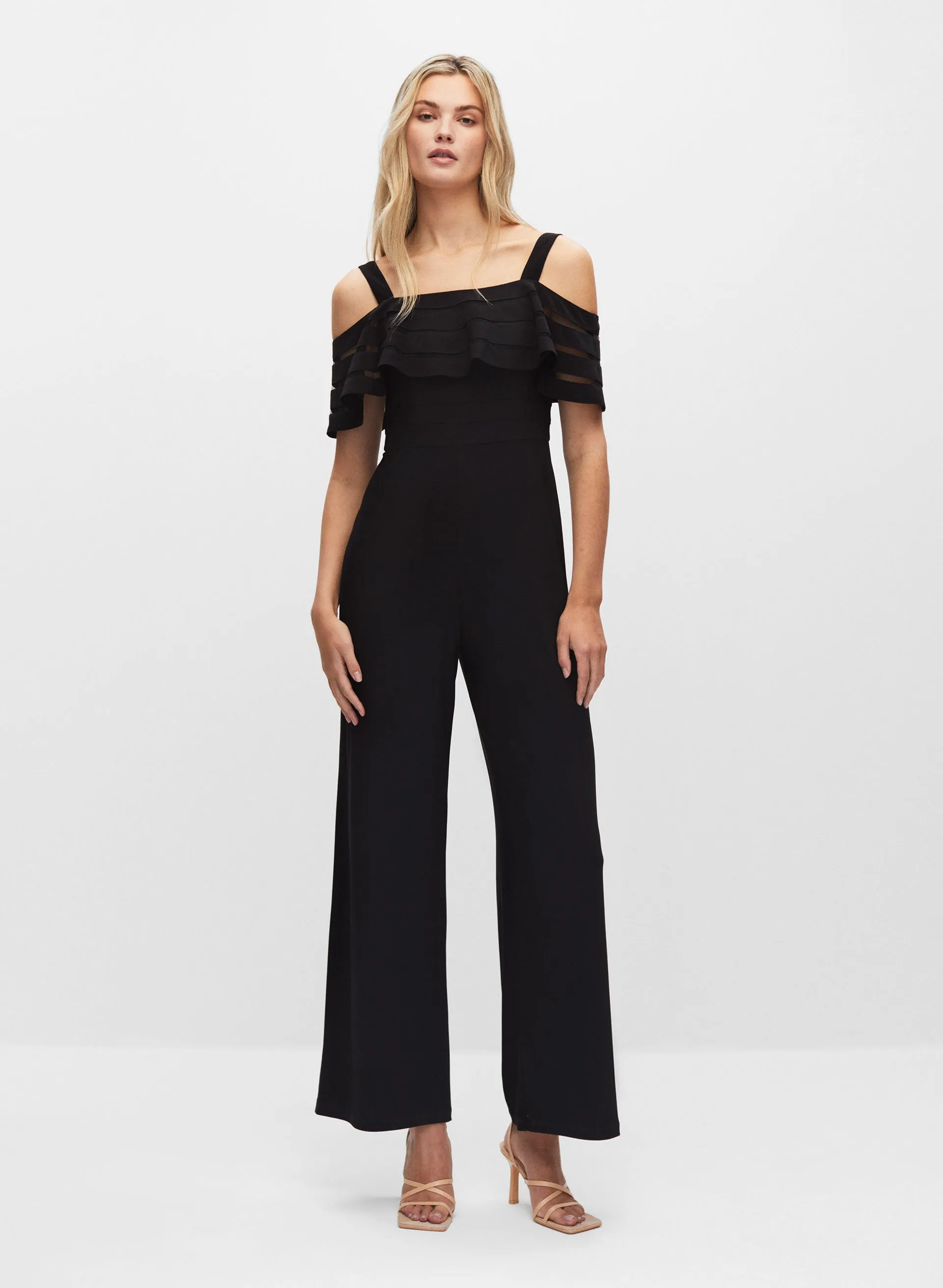 Adrianna Papell - Mesh Illusion Jumpsuit