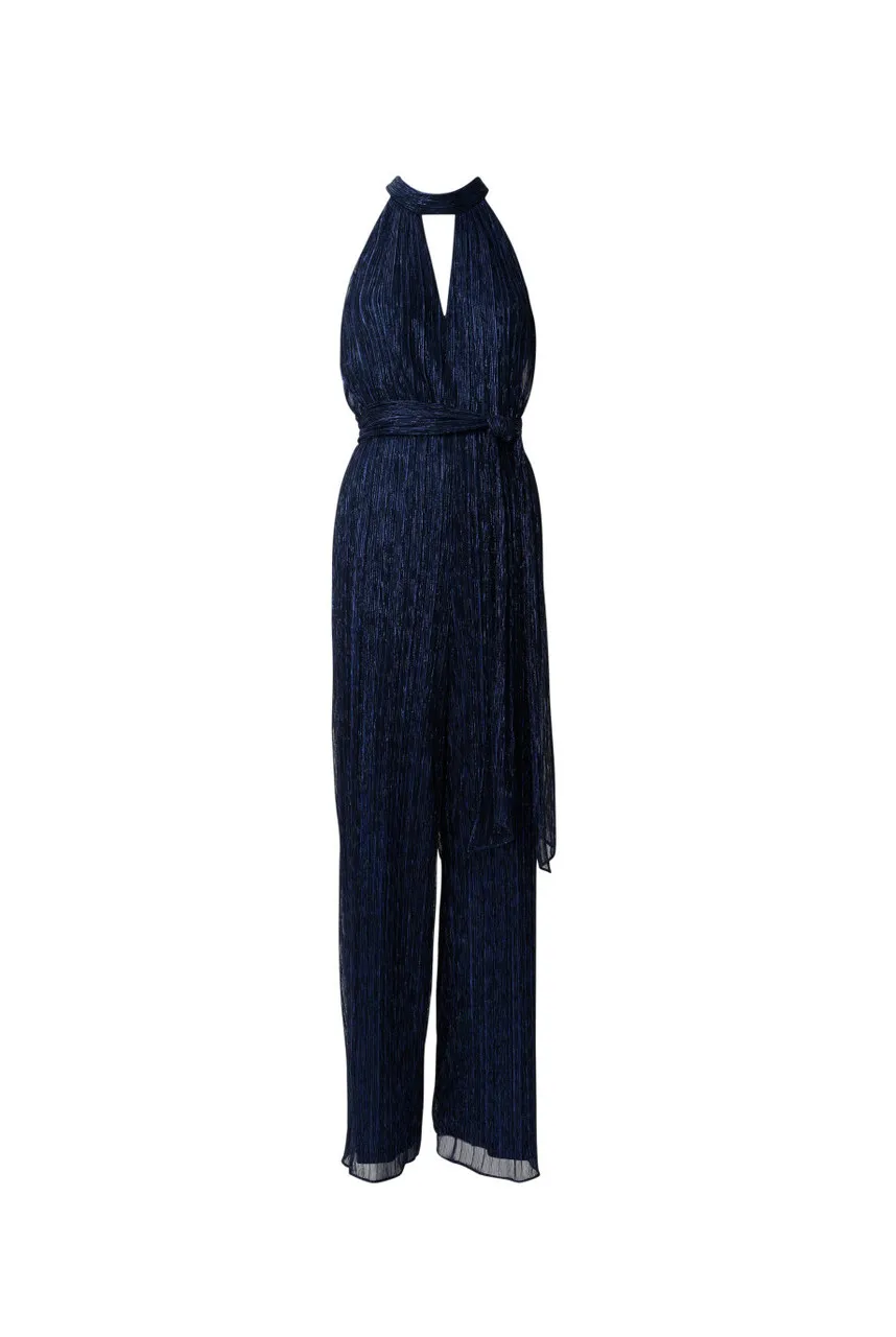 ADRIANNA PAPELL Metallic crinkle jumpsuit -                         -                     -                