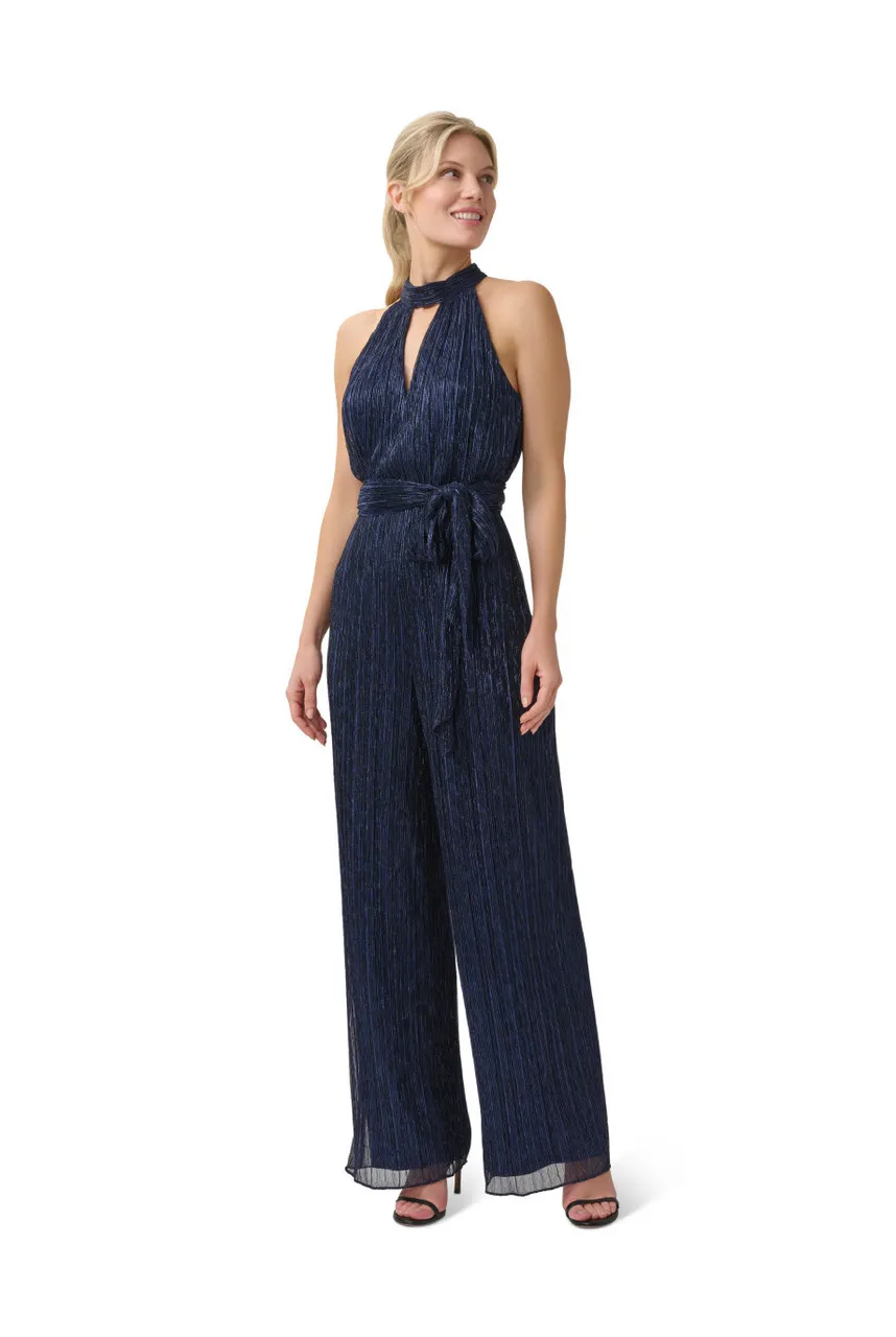 ADRIANNA PAPELL Metallic crinkle jumpsuit -                         -                     -                