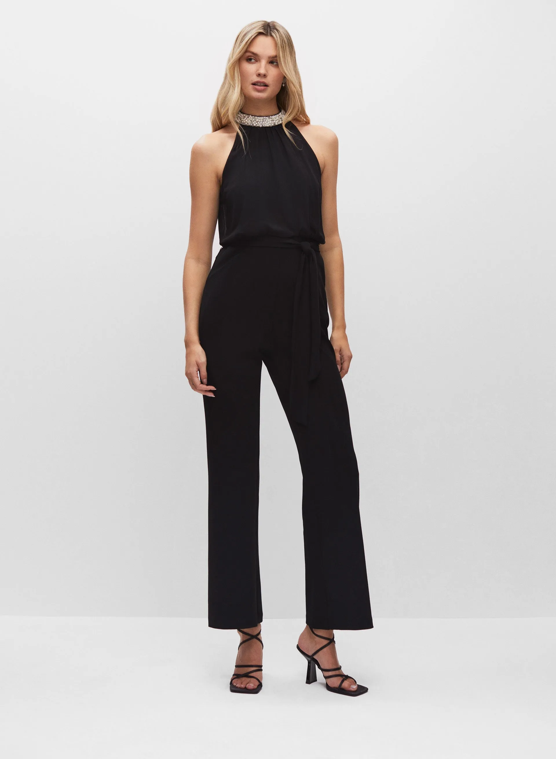 Adrianna Papell - Pearl Detail Jumpsuit