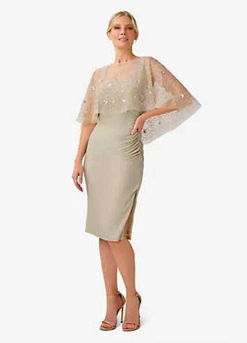 Adrianna Papell Petal Beaded Cape | Kaleidoscope