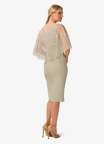 Adrianna Papell Petal Beaded Cape | Kaleidoscope