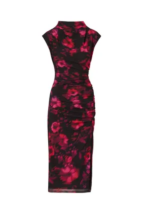 ADRIANNA PAPELL Print mesh dress -                         -                     -                