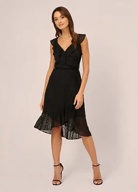 Adrianna Papell Ruffle Midi Dress | Kaleidoscope