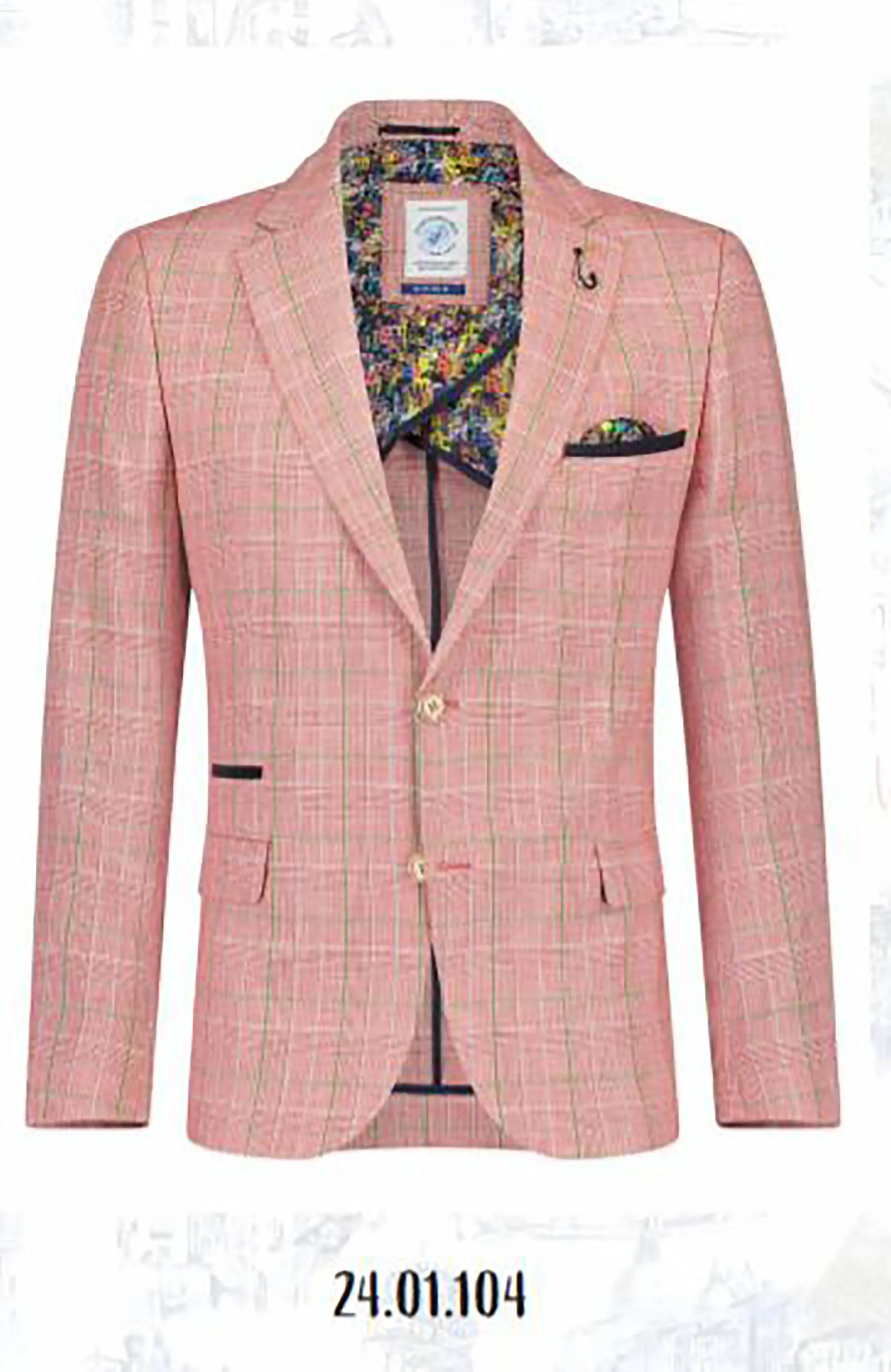 AFNF Summer Blazer Baked Apple Blue Check