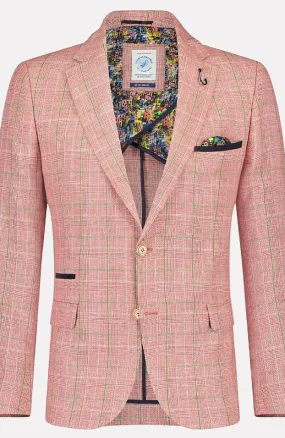 AFNF Summer Blazer Baked Apple Blue Check