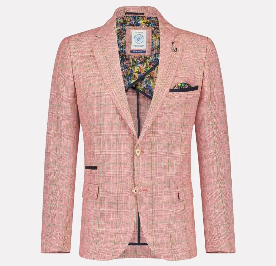 AFNF Summer Blazer Baked Apple Blue Check