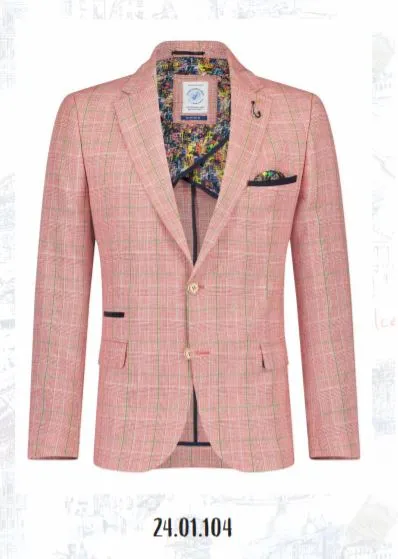 AFNF Summer Blazer Baked Apple Blue Check