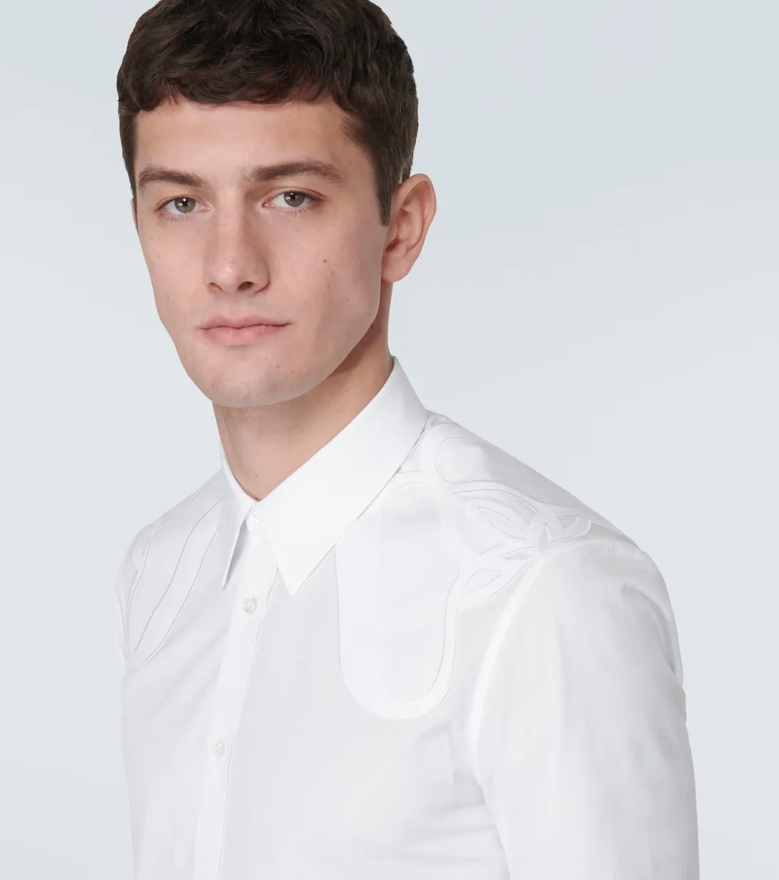 alexander mcqueen  |Street Style Long Sleeves Plain Cotton Logo Shirts