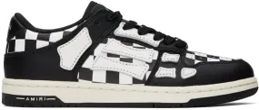 AMIRI Black & White Checkered Skel Top Low Sneakers