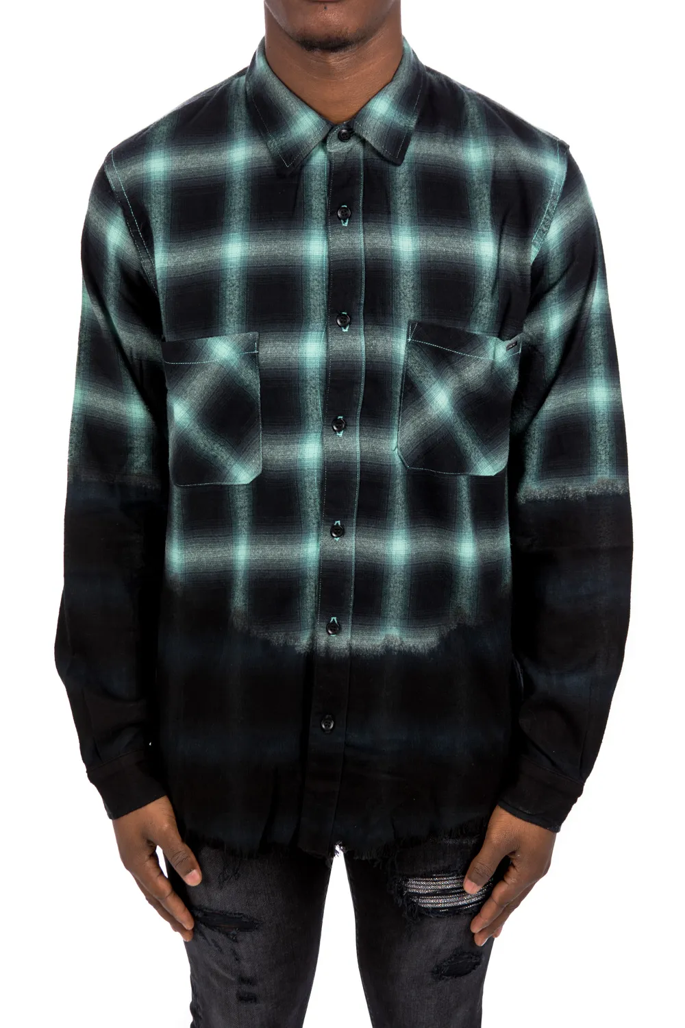 Amiri Dip Dye Shadow Plaid | Credomen