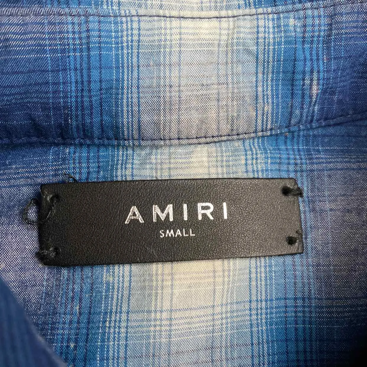 Amiri Flannel STUDDED Blue Used Size S