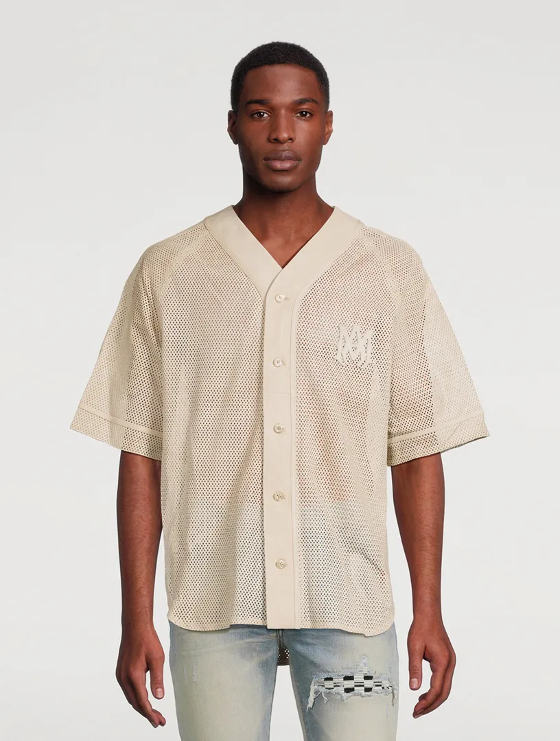 AMIRI MA MA Mesh Baseball Shirt