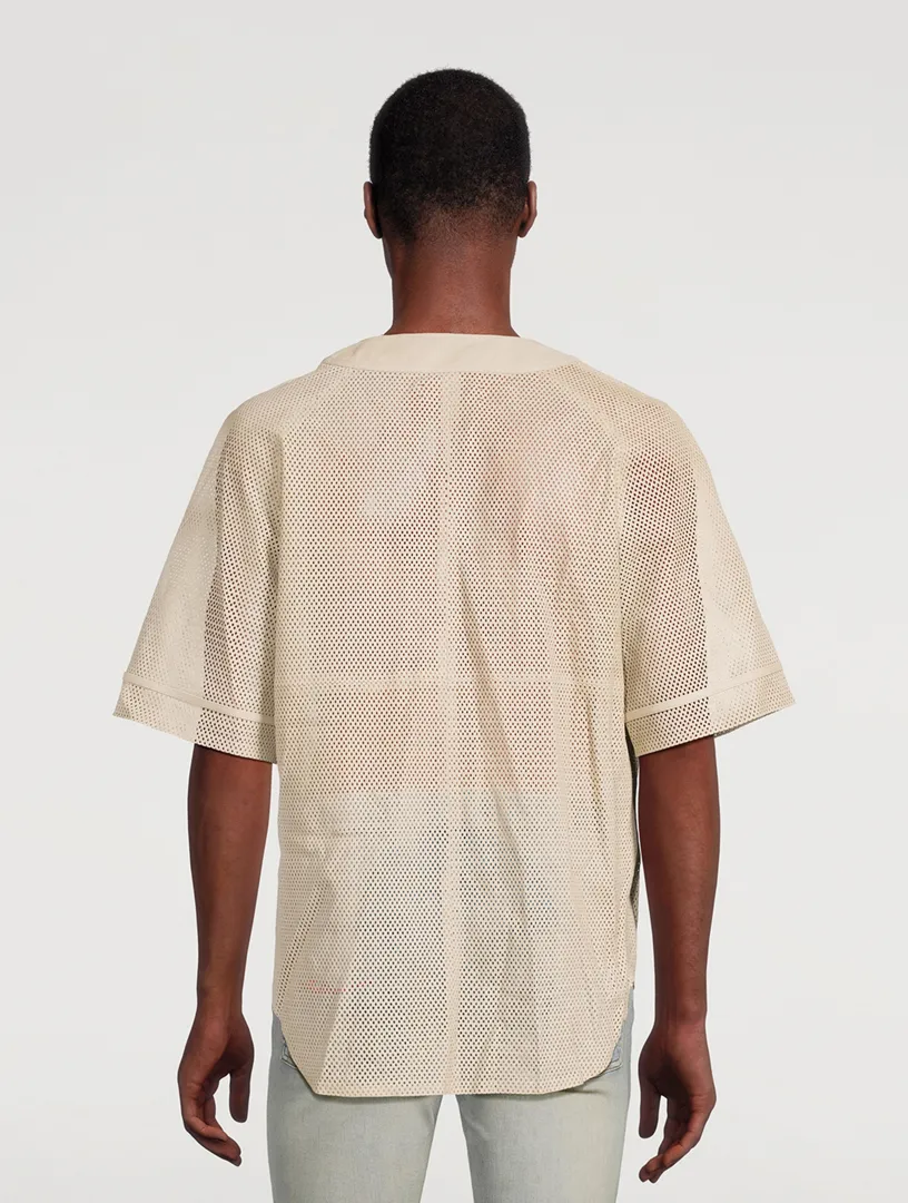 AMIRI MA MA Mesh Baseball Shirt