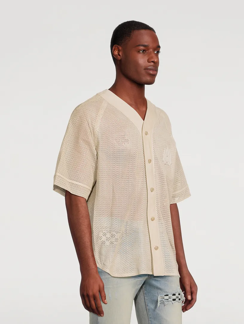 AMIRI MA MA Mesh Baseball Shirt