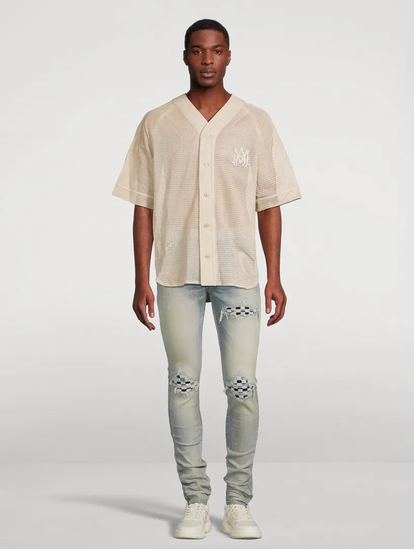 AMIRI MA MA Mesh Baseball Shirt