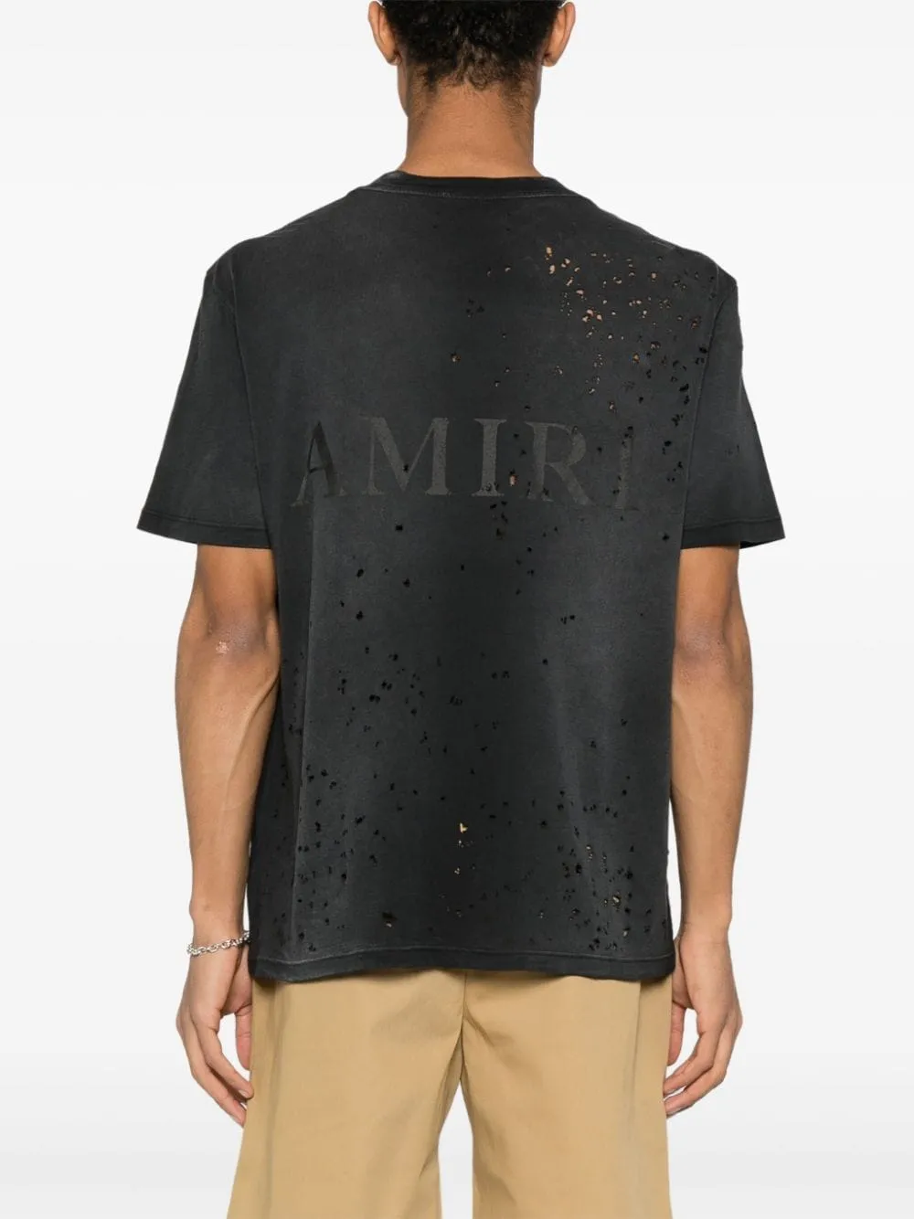 Amiri - T-shirt black à effet usé