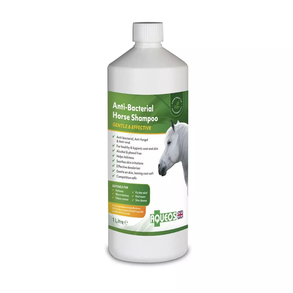 Aqueos Anti-Bacterial Horse Shampoo - 1 Lt