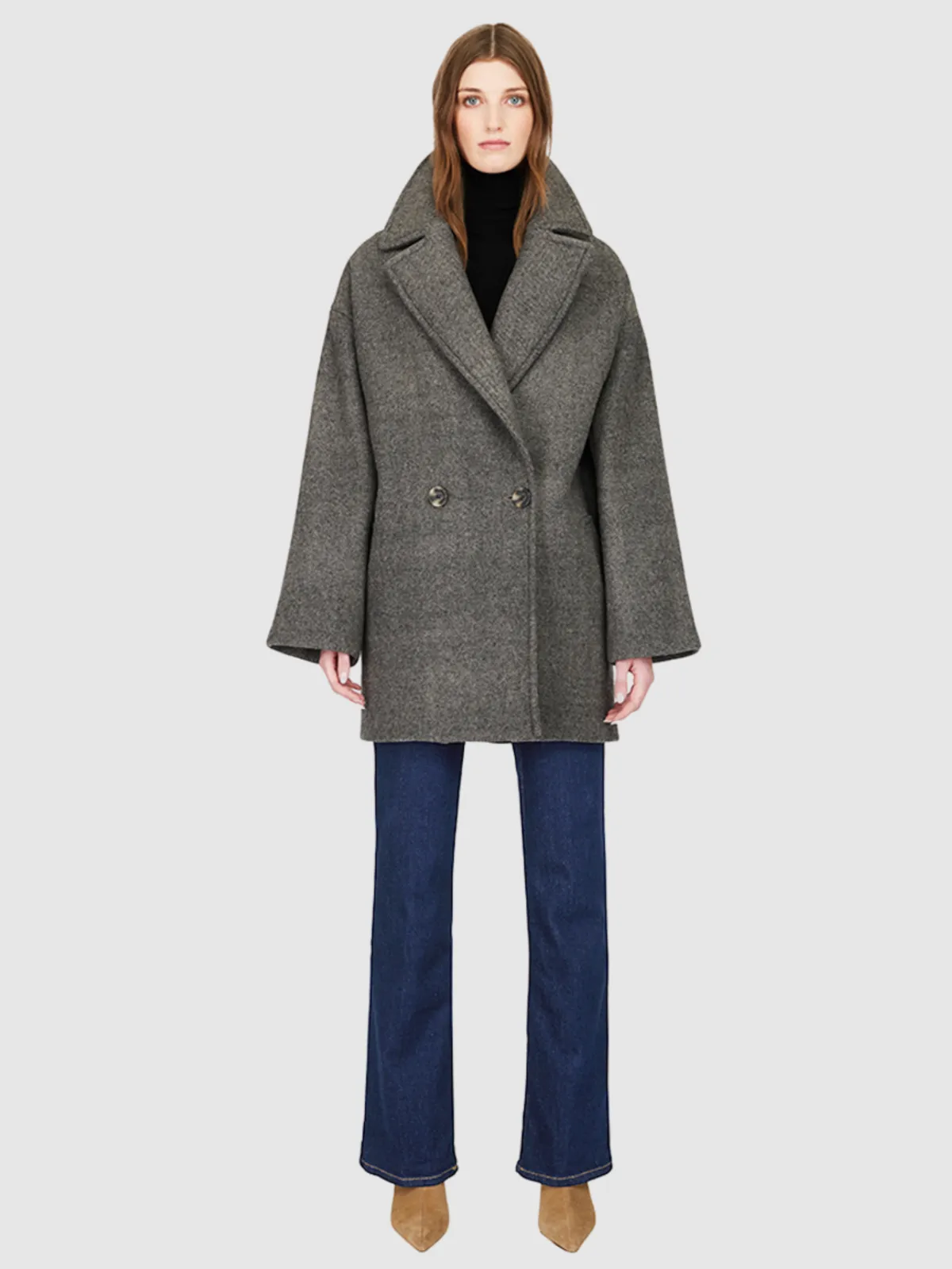 Aurora Coat - Grey Diagonal