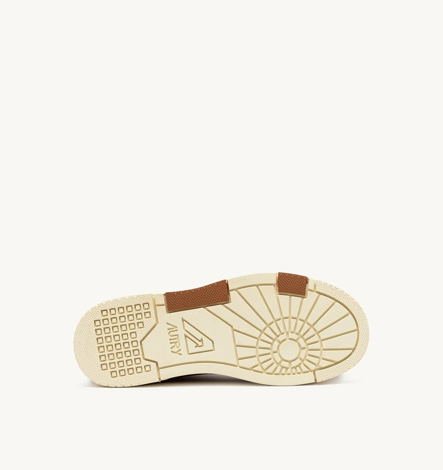 AUTRY NEW ARRIVALS WOMAN WOMANCLC LOW SNEAKERS IN CREAM AND TERRACOTTA LEATHER AND MESH