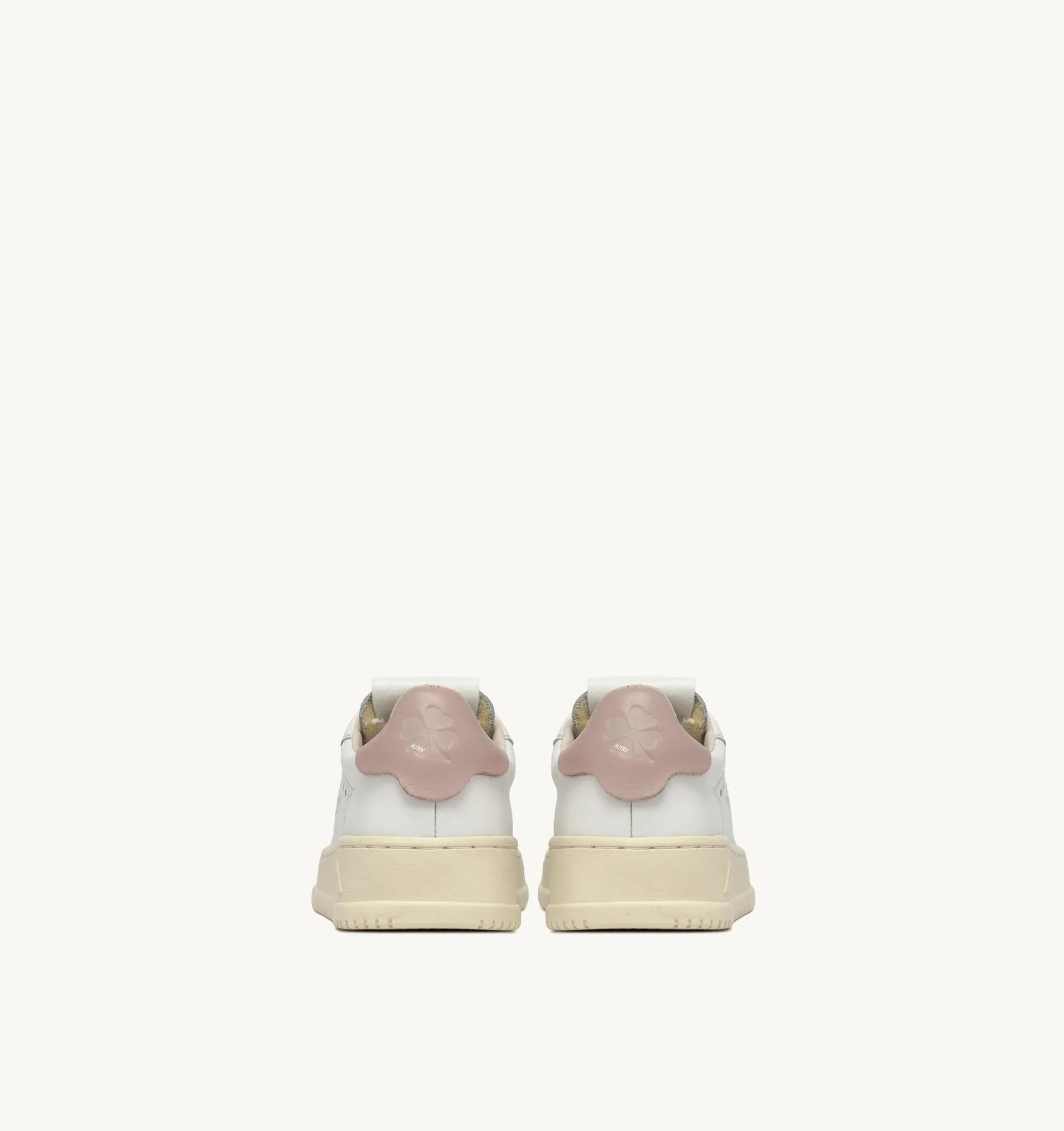 AUTRY SNEAKERS KID  DALLAS LOW SNEAKERS IN WHITE AND POWDER PINK LEATHER