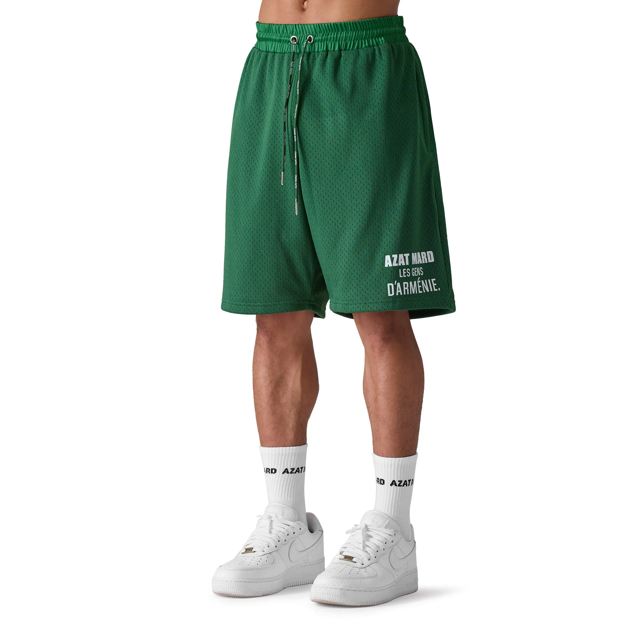 Azat Mard Les Gens Mesh Shorts Green