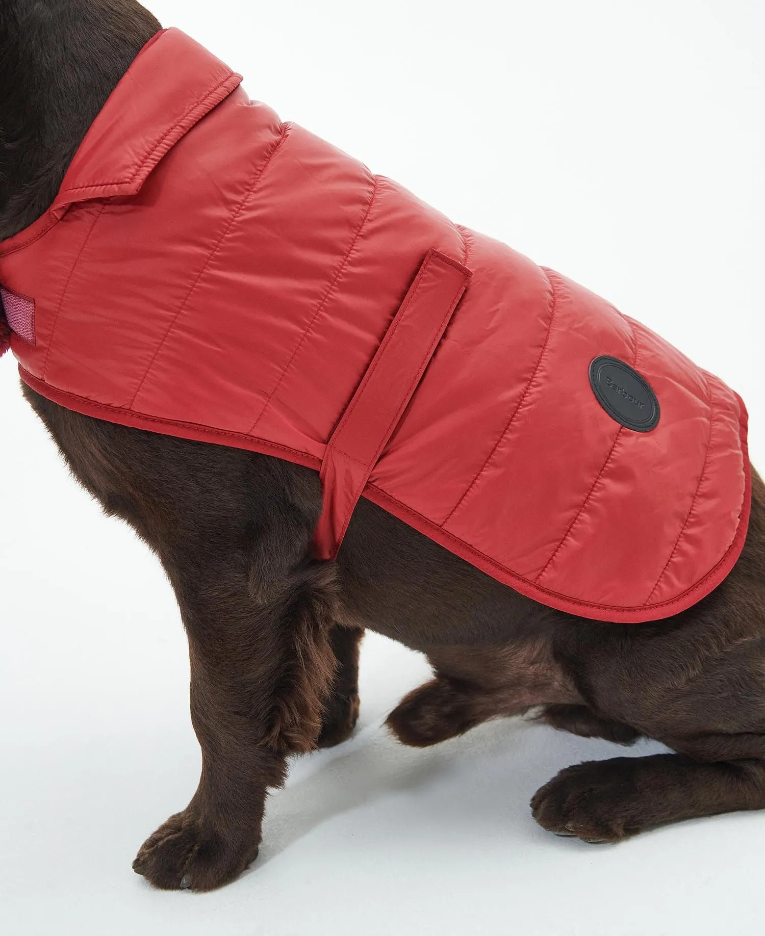 Barbour Baffle Quilted Dog Coat Wine