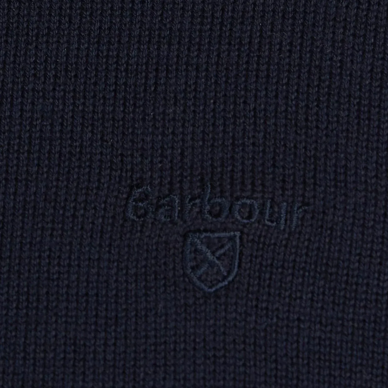 Barbour Cotton Half Zip Sweater Navy