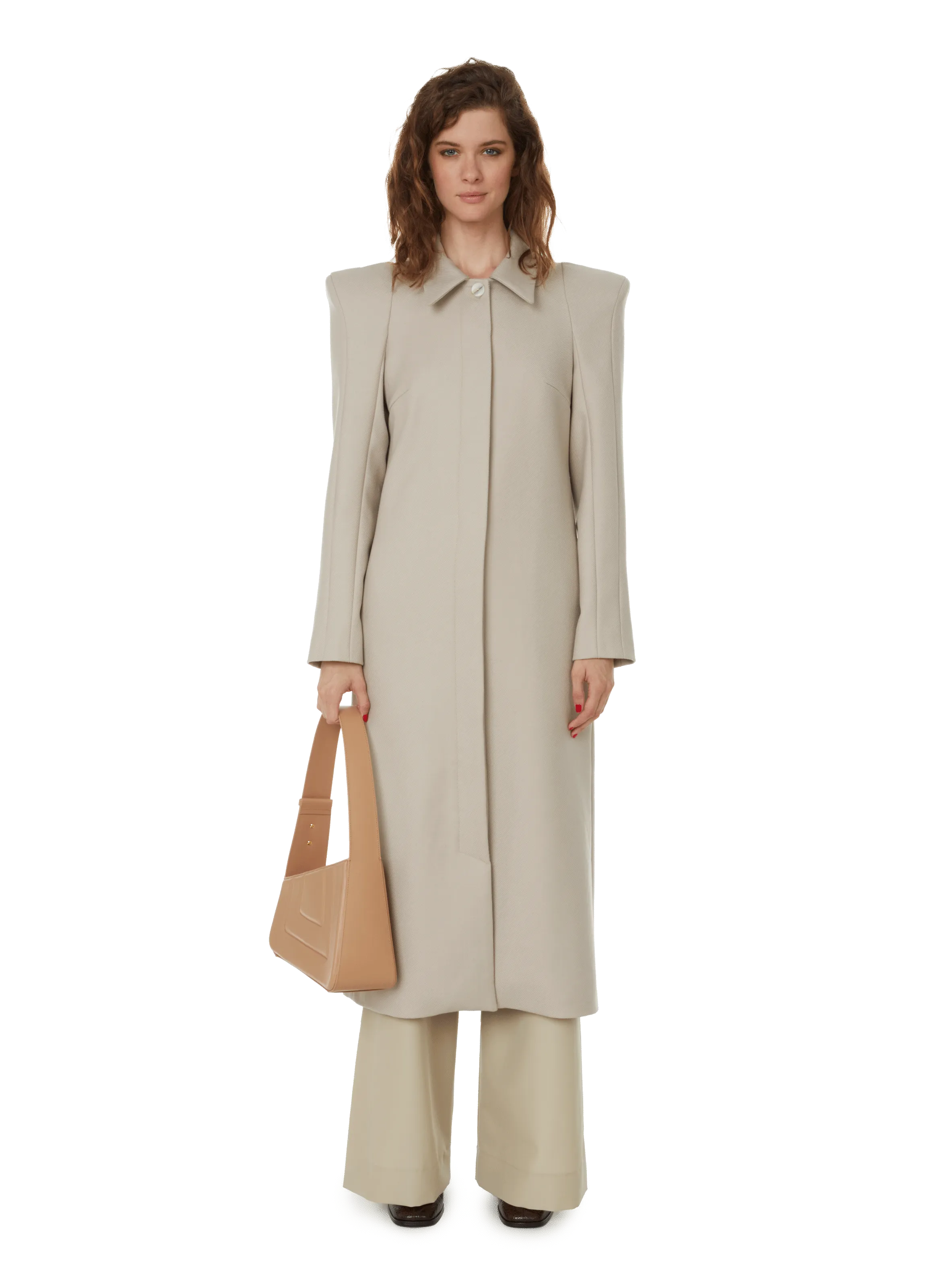 BENJAMIN BENMOYAL  Long wool coat - Grey