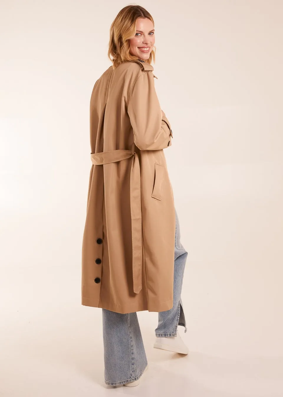 Blue Vanilla Longline Mac Coat