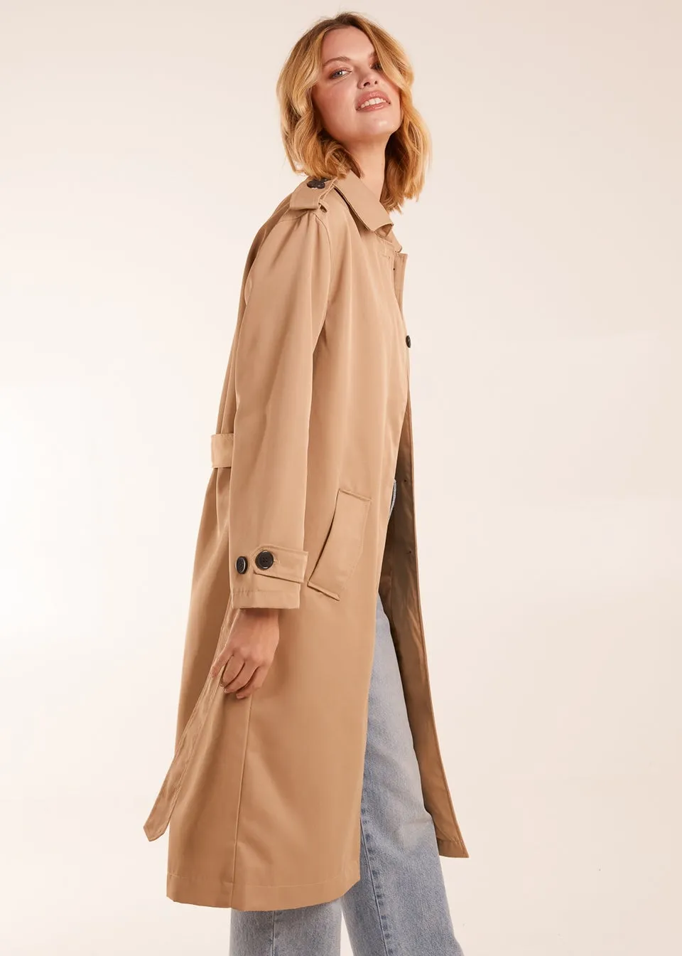 Blue Vanilla Longline Mac Coat