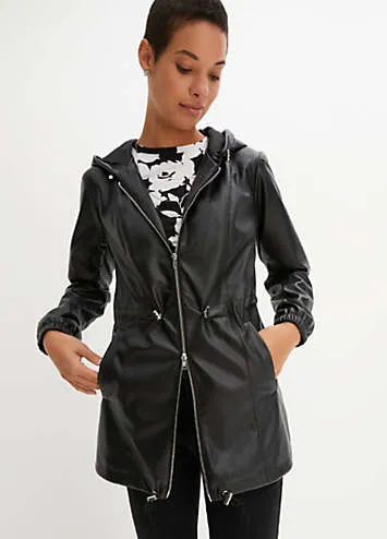 bonprix Faux Leather Coat | Kaleidoscope