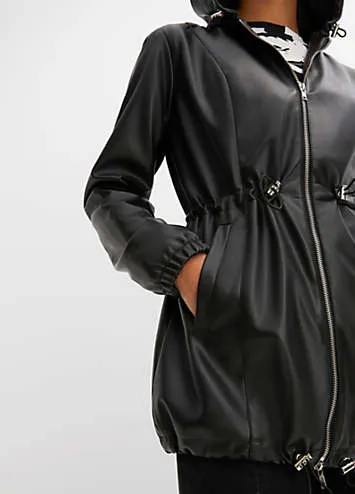 bonprix Faux Leather Coat | Kaleidoscope