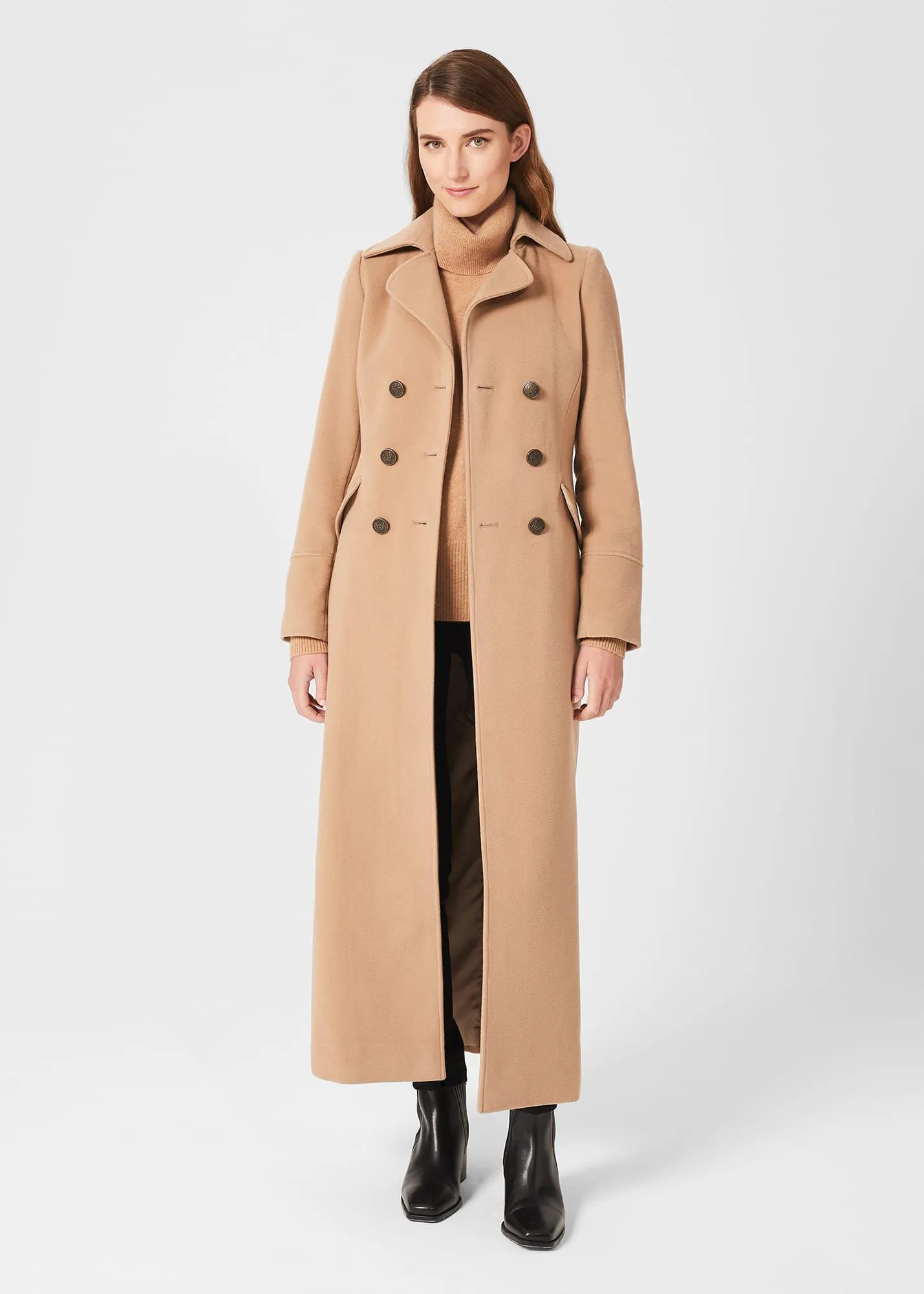 Brenna Wool Blend Maxi Coat 