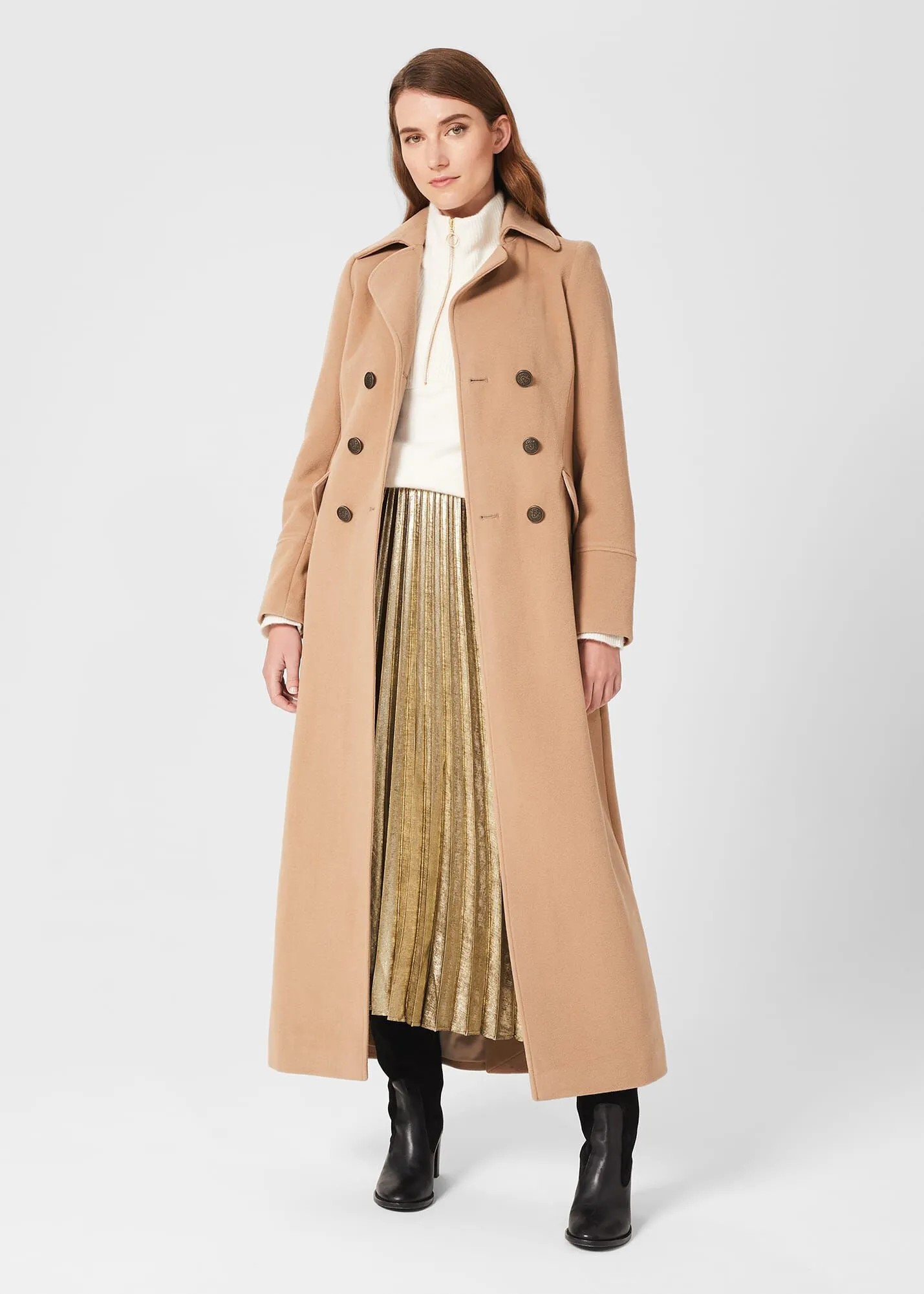 Brenna Wool Blend Maxi Coat 