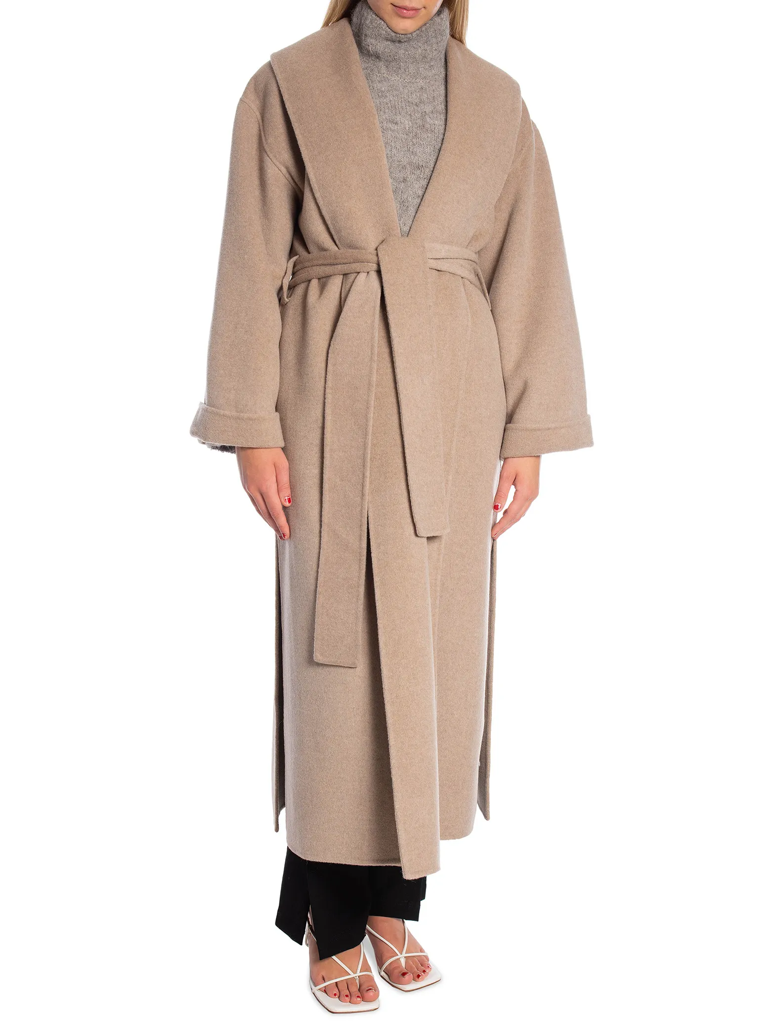 BY MALENE BIRGER COAT TRULLEM GREY BROWN MELANGE