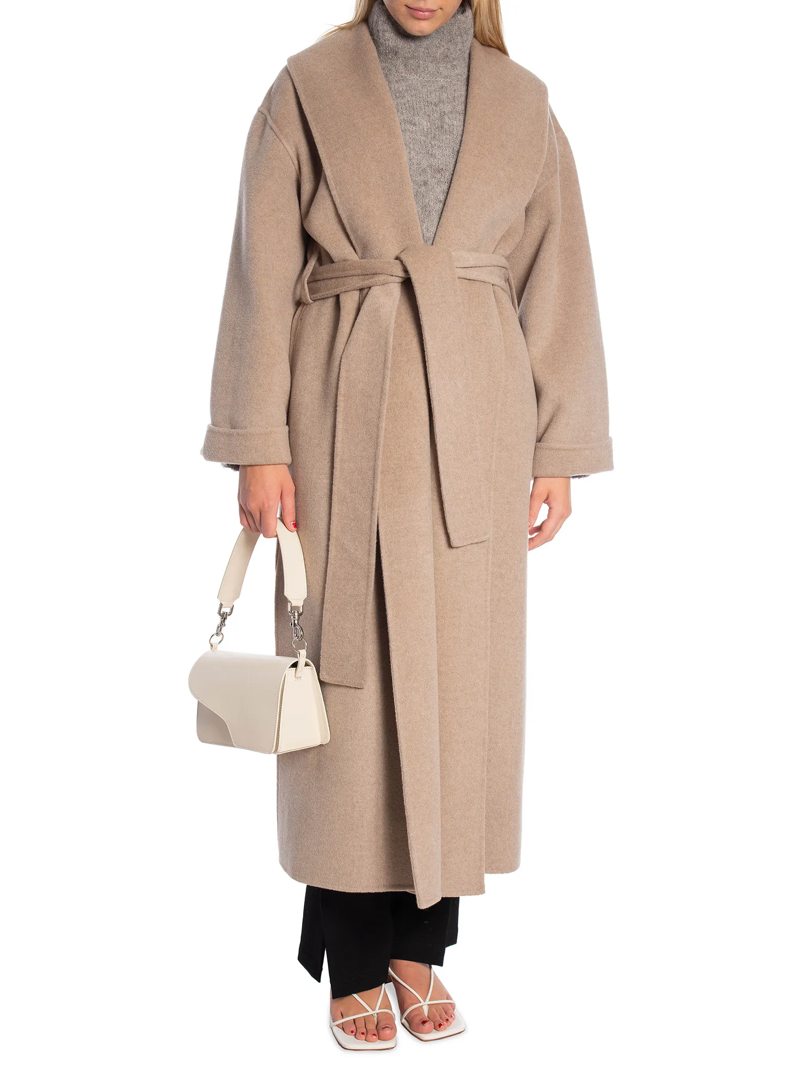 BY MALENE BIRGER COAT TRULLEM GREY BROWN MELANGE