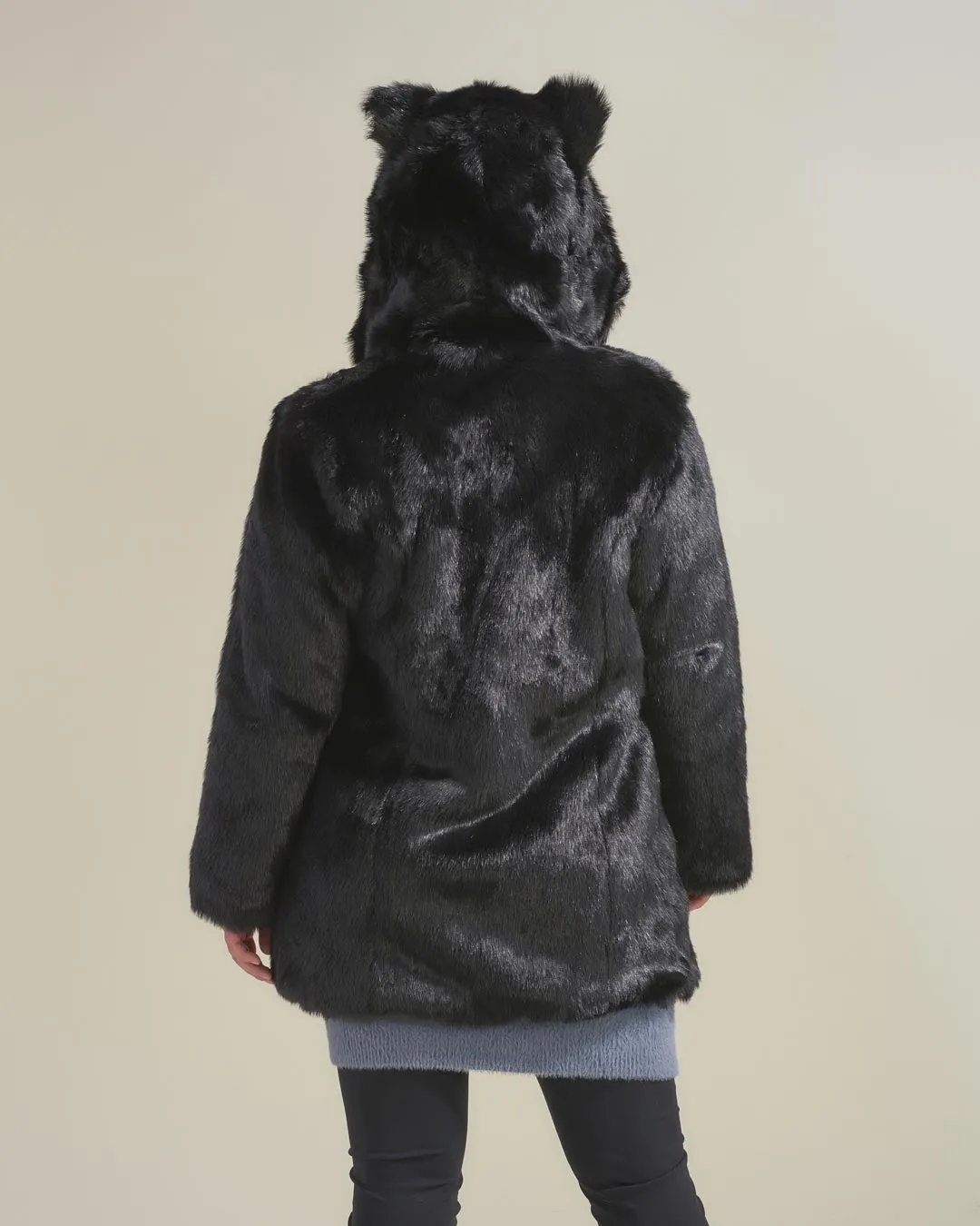 Classic Women's Faux Fur Coat | Black Panther