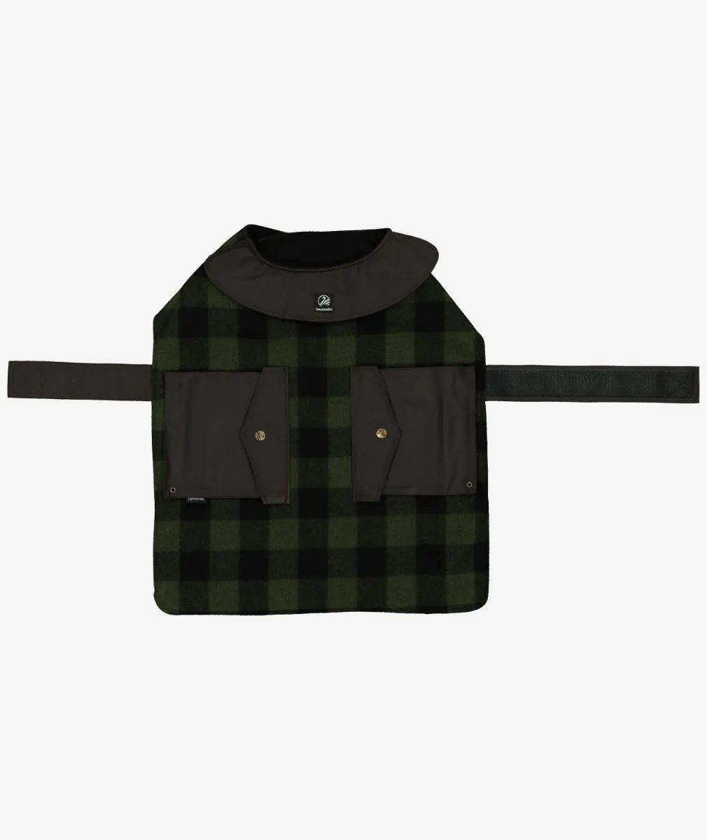 Classic Wool Dog Coat in Olive/Black Check - Swanndri NZ