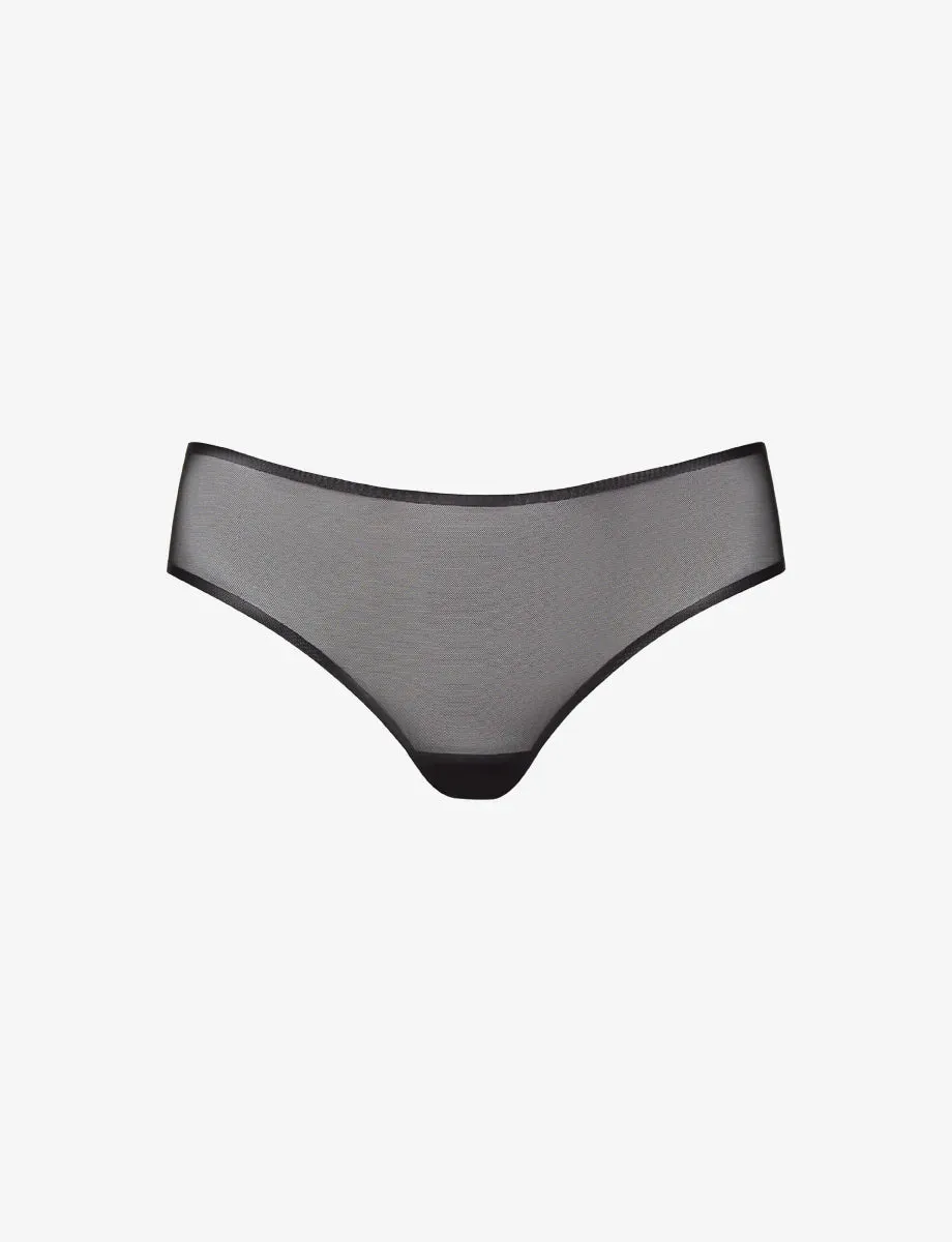 Commando Chic Mesh Thong | Black