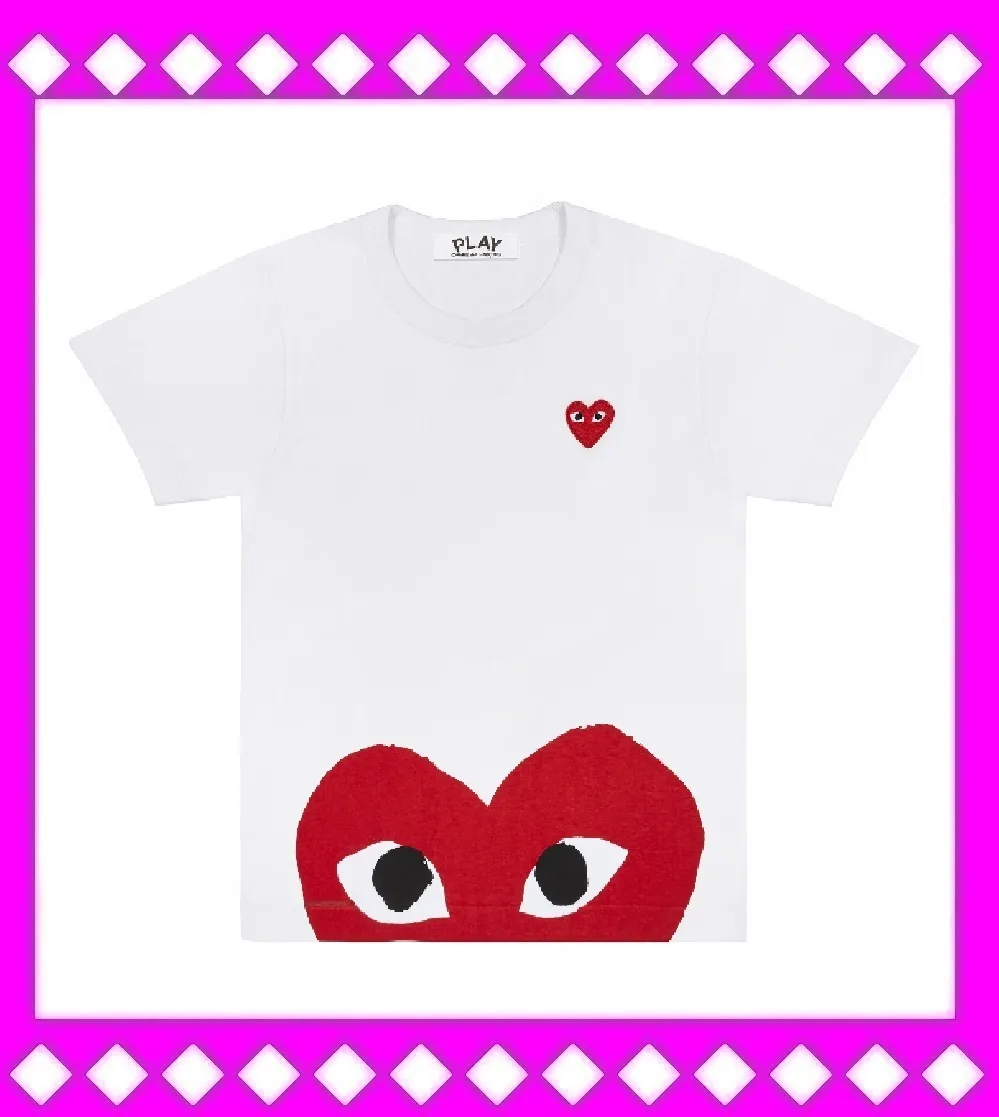 COMME des GARCONS  |Heart Unisex Cotton Short Sleeves Designers T-Shirts