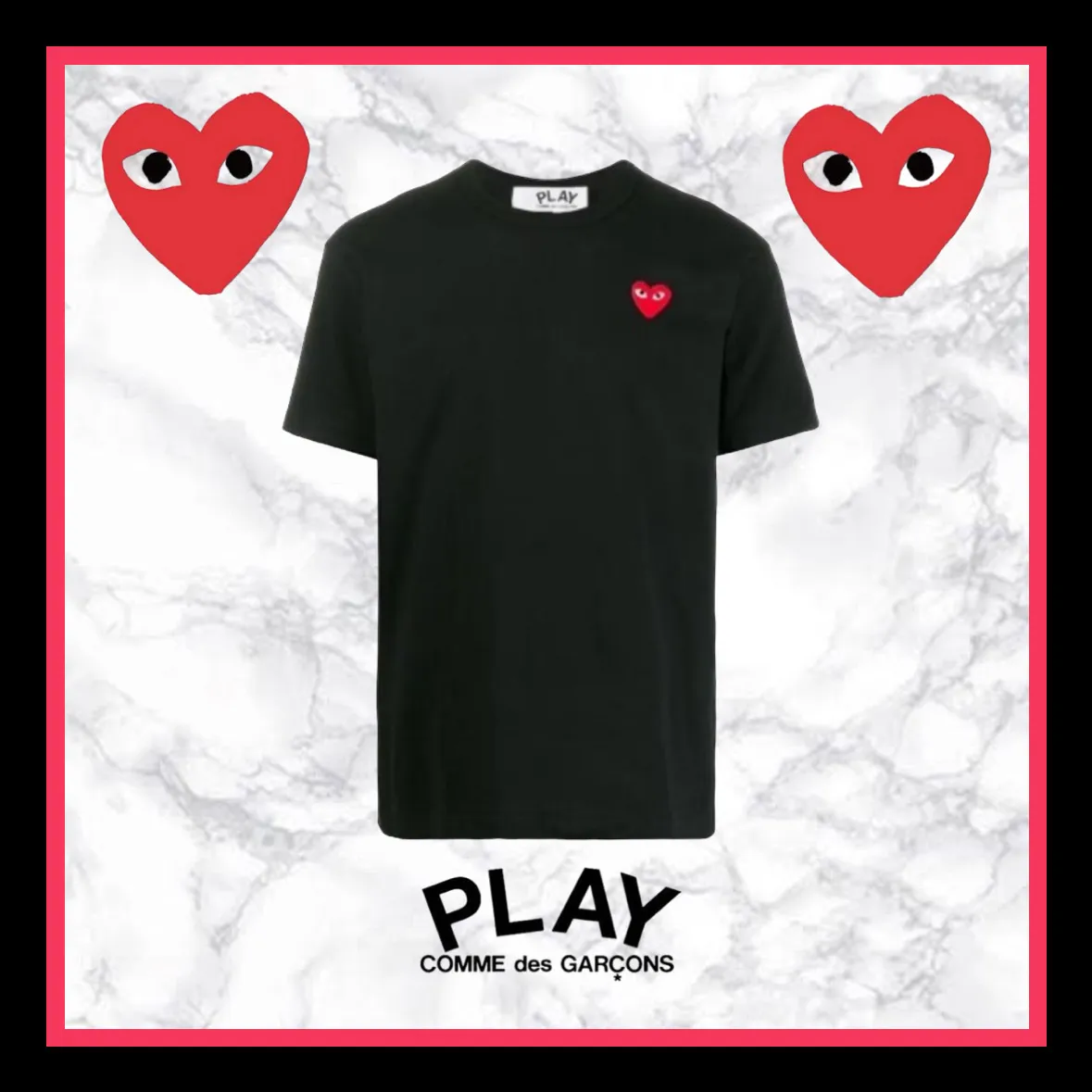 COMME des GARCONS  |Heart Unisex U-Neck Cotton Short Sleeves Logo Designers