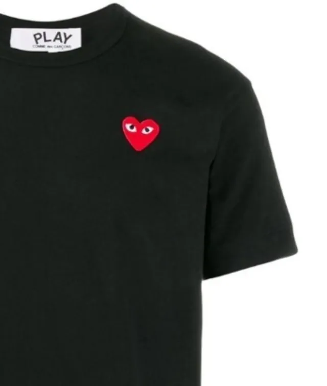 COMME des GARCONS  |Heart Unisex U-Neck Cotton Short Sleeves Logo Designers