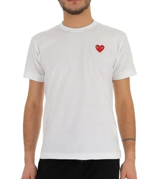 COMME des GARCONS  |Heart Unisex U-Neck Cotton Short Sleeves Logo Designers