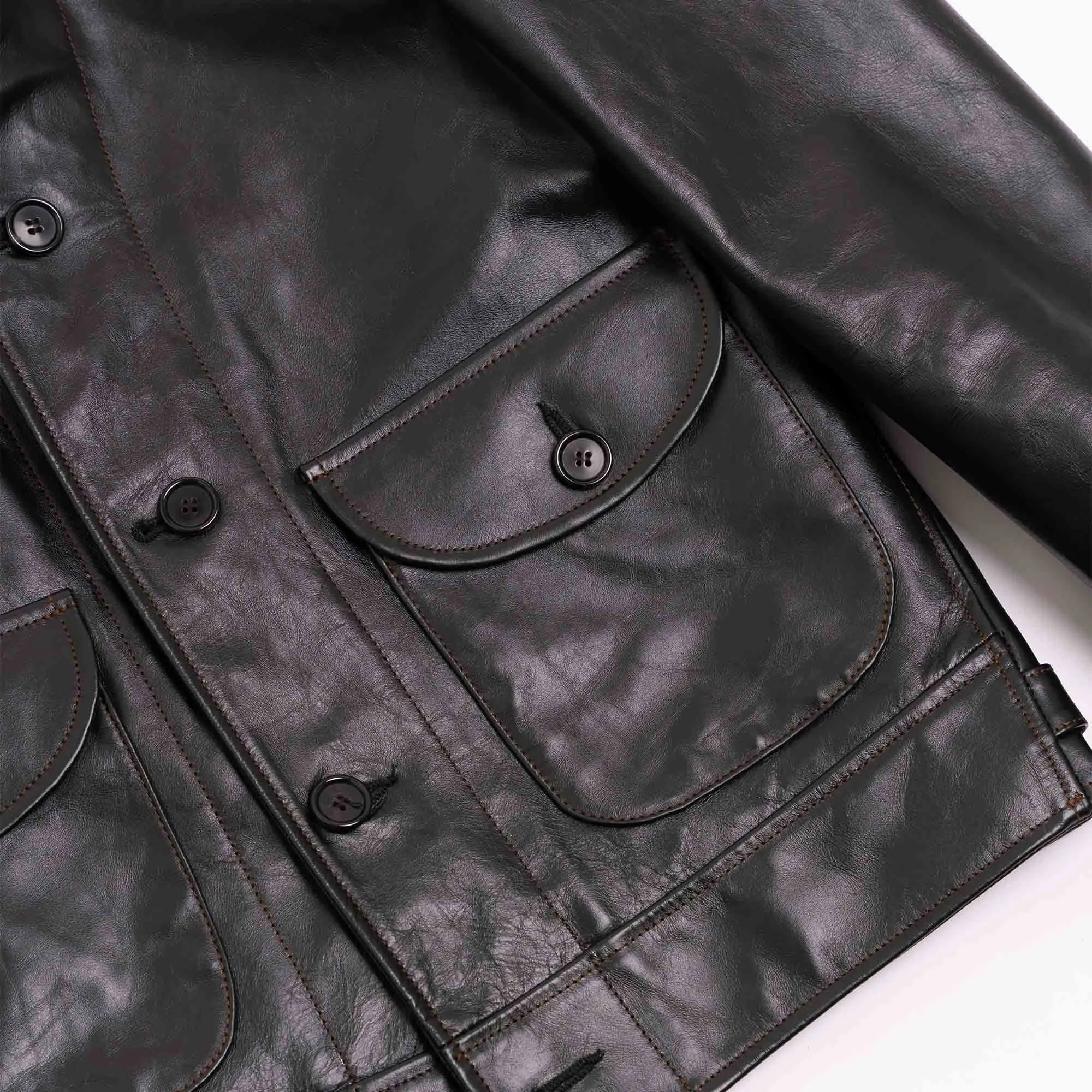 “Cossack” Black Horsehide Leather Jacket - Shangri-la Heritage