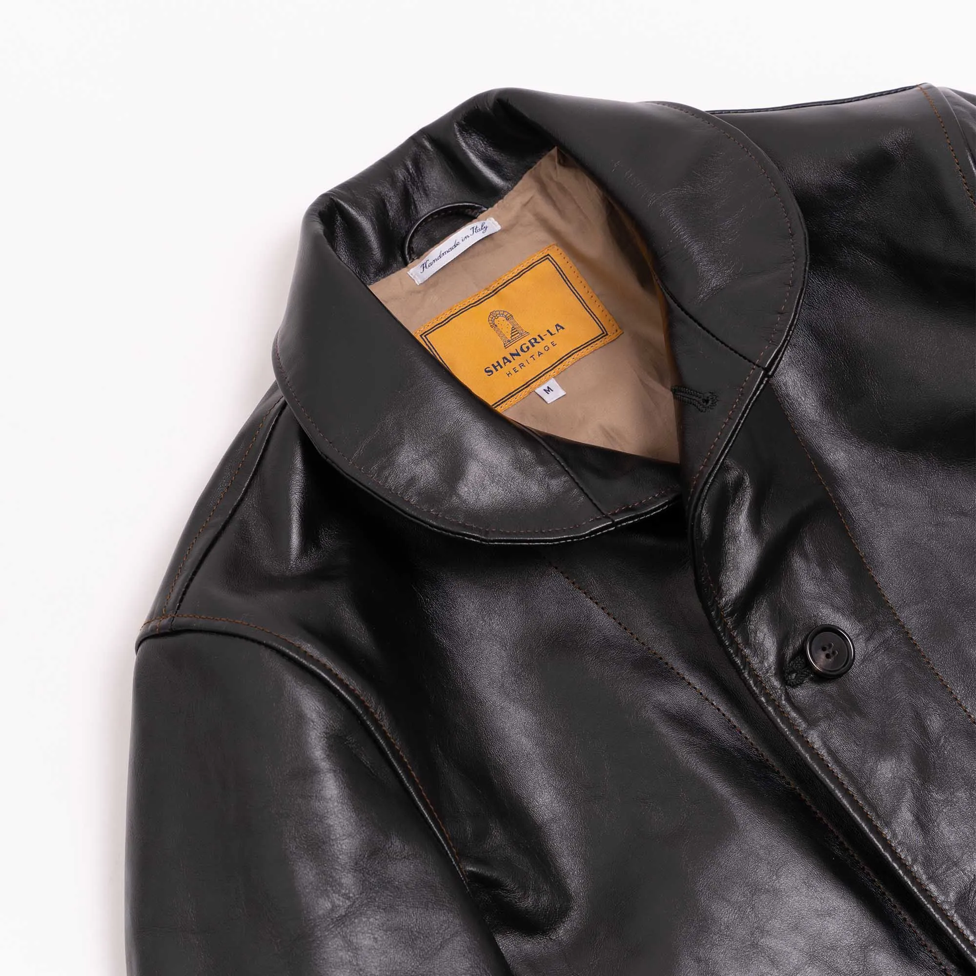 “Cossack” Black Horsehide Leather Jacket - Shangri-la Heritage