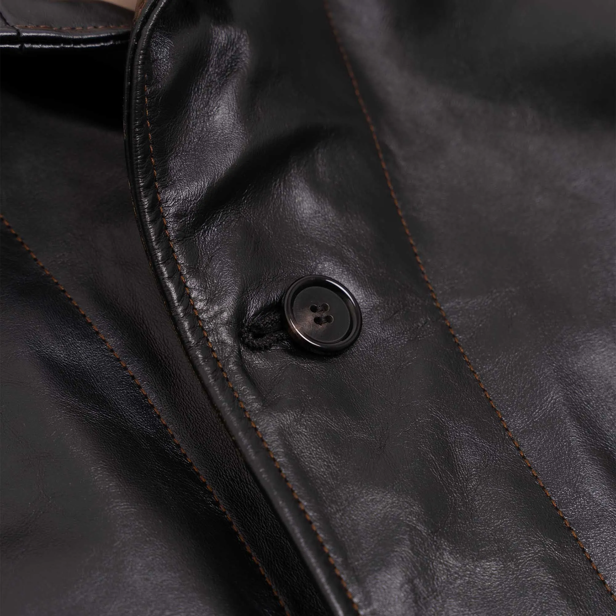 “Cossack” Black Horsehide Leather Jacket - Shangri-la Heritage