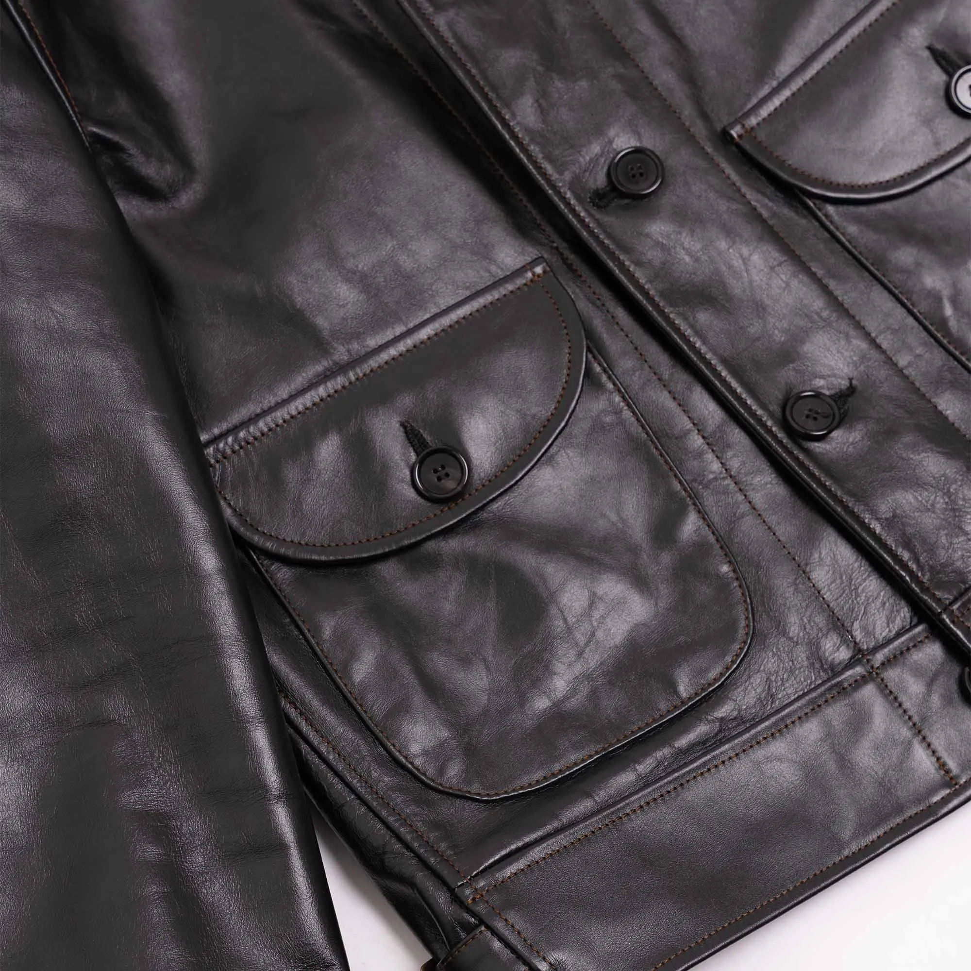 “Cossack” Black Horsehide Leather Jacket - Shangri-la Heritage